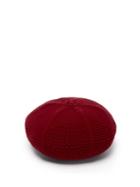 Matchesfashion.com Gucci - Garter-stitched Wool Beret - Womens - Red
