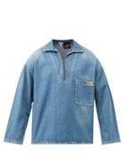 Loewe Paula's Ibiza - Open-collar Denim Shirt - Mens - Denim