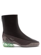 Raf Simons - Cycloid-4-2001 Leather Boots - Mens - Black Grey