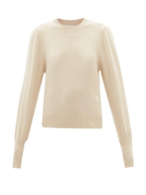 Chlo - Bishop-sleeve Cashmere Sweater - Womens - Beige