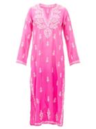 Matchesfashion.com Juliet Dunn - Sequin Embroidered Silk Kaftan - Womens - Pink