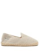 Matchesfashion.com Maneb - La Havana Logo-embroidered Canvas Espadrilles - Mens - Light Grey