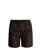 Matchesfashion.com Dolce & Gabbana - Star And Crown Print Swim Shorts - Mens - Black