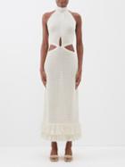 Johanna Ortiz - Dramatic Irony Cotton-knit Maxi Dress - Womens - Cream
