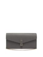 Matchesfashion.com Valextra - Iside Grained Leather Clutch - Womens - Grey