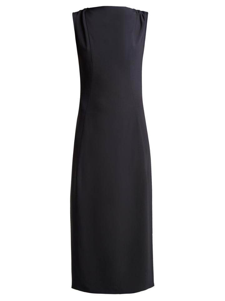 Raey Cowl-neck Crepe Midi Dress