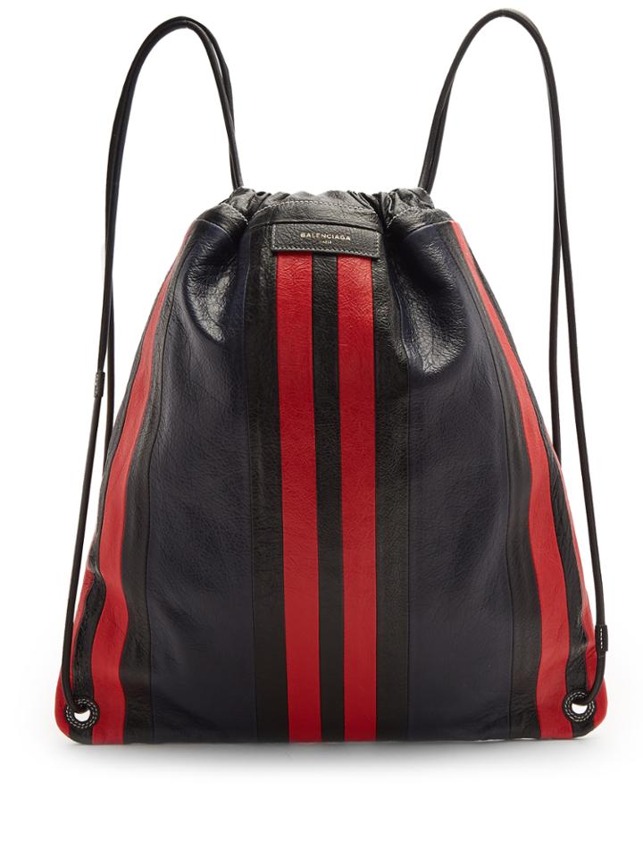 Balenciaga Bazaar Drawstring Leather Backpack