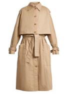 Stella Mccartney Caban Elasticated-waist Cotton Trench Coat
