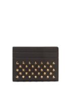 Matchesfashion.com Christian Louboutin - Kios Spike Embellished Leather Cardholder - Womens - Black