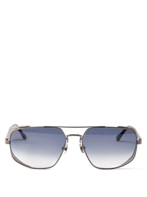 Matsuda - Aviator Metal Sunglasses - Mens - Black