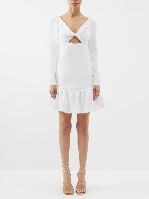 Giambattista Valli - Twist-front Cutout Cady Mini Dress - Womens - White