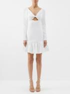 Giambattista Valli - Twist-front Cutout Cady Mini Dress - Womens - White