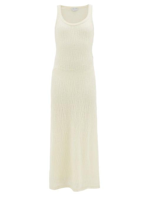 Matchesfashion.com Gabriela Hearst - Lissa Cashmere-blend Open-weave Maxi Dress - Womens - Ivory