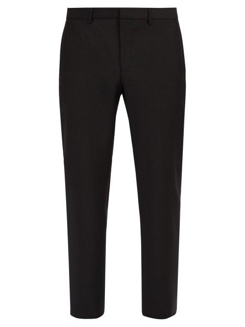Matchesfashion.com Givenchy - Side Striped Wool Blend Trousers - Mens - Black