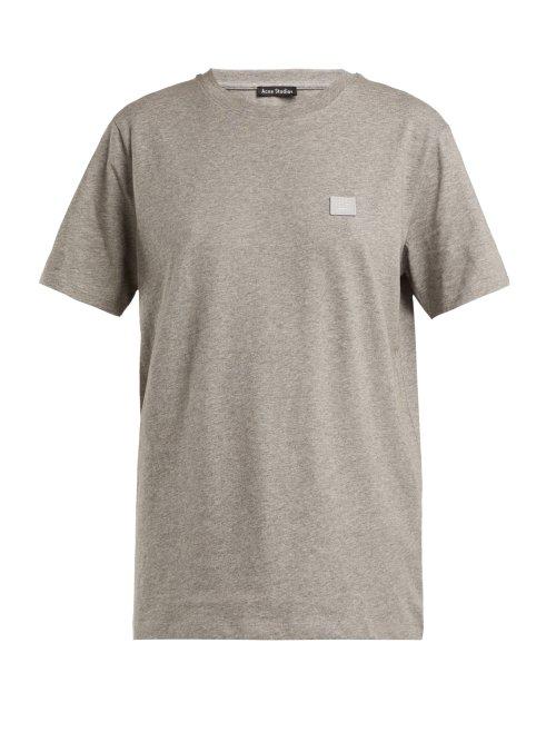 Matchesfashion.com Acne Studios - Nash Face Cotton Jersey T Shirt - Womens - Grey