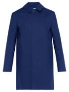Matchesfashion.com Mackintosh - Rubberised Cotton Overcoat - Mens - Blue