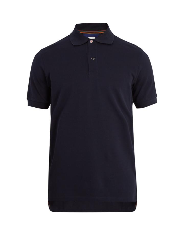 Paul Smith Charm-button Cotton Polo Shirt