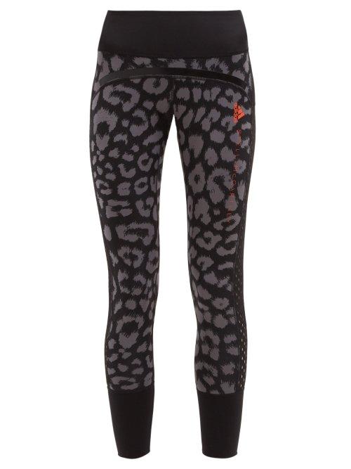Matchesfashion.com Adidas By Stella Mccartney - Believe This Comfort Leopard Print Leggings - Womens - Black Print