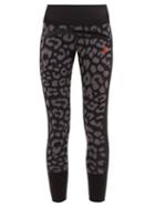 Matchesfashion.com Adidas By Stella Mccartney - Believe This Comfort Leopard Print Leggings - Womens - Black Print