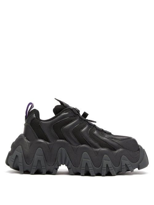 Matchesfashion.com Eytys - Halo Chunky Sole Leather Trainers - Mens - Black