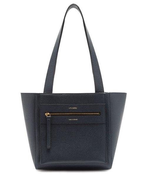 Matchesfashion.com Lutz Morris - Savoy Small Leather Tote Bag - Womens - Navy