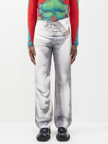 Y/project - X Jean Paul Gaultier Body Morph Jeans - Mens - Blue White