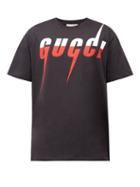 Matchesfashion.com Gucci - Blade Logo-print Cotton-jersey T-shirt - Mens - Black