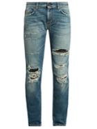Saint Laurent Stud-embellishment Distressed Skinny Jeans