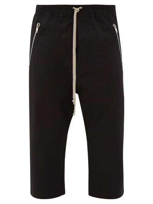 Matchesfashion.com Rick Owens - Cropped Cotton-blend Trousers - Mens - Black