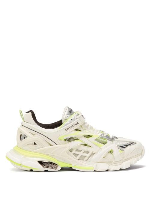 Matchesfashion.com Balenciaga - Track 2 Leather And Mesh Trainers - Mens - White Multi