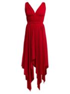 Matchesfashion.com Norma Kamali - Goddess Handkerchief Hem Dress - Womens - Red