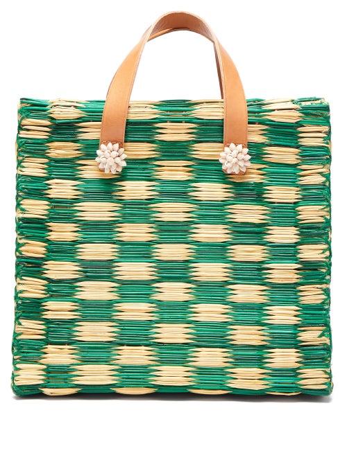 Matchesfashion.com Heimat Atlantica - Tom Tom Large Tote Basket Bag - Womens - Green Multi