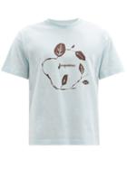 Matchesfashion.com Jacquemus - Leaf-print Cotton-jersey T-shirt - Mens - Blue