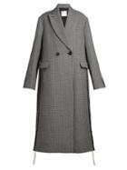 Matchesfashion.com Stella Mccartney - Oversized Double Breasted Houndstooth Coat - Womens - Grey