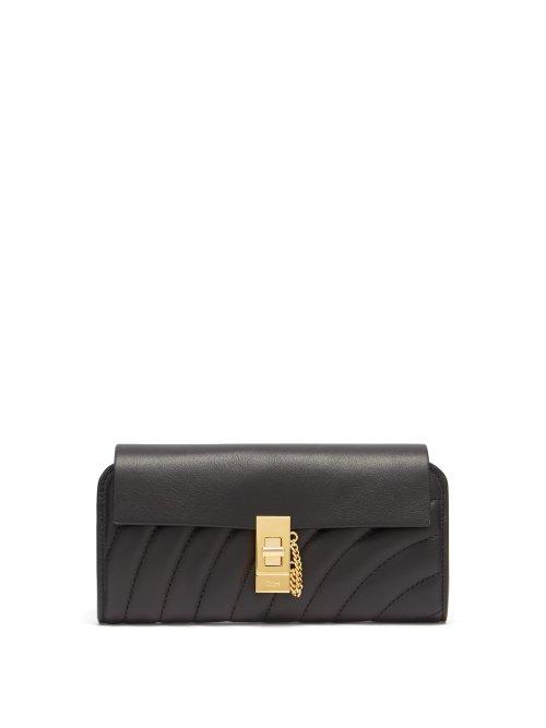 Matchesfashion.com Chlo - Drew Quilted Leather Wallet - Womens - Black