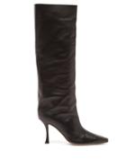 Jimmy Choo - Chad 90 Leather Knee-high Boots - Womens - Black