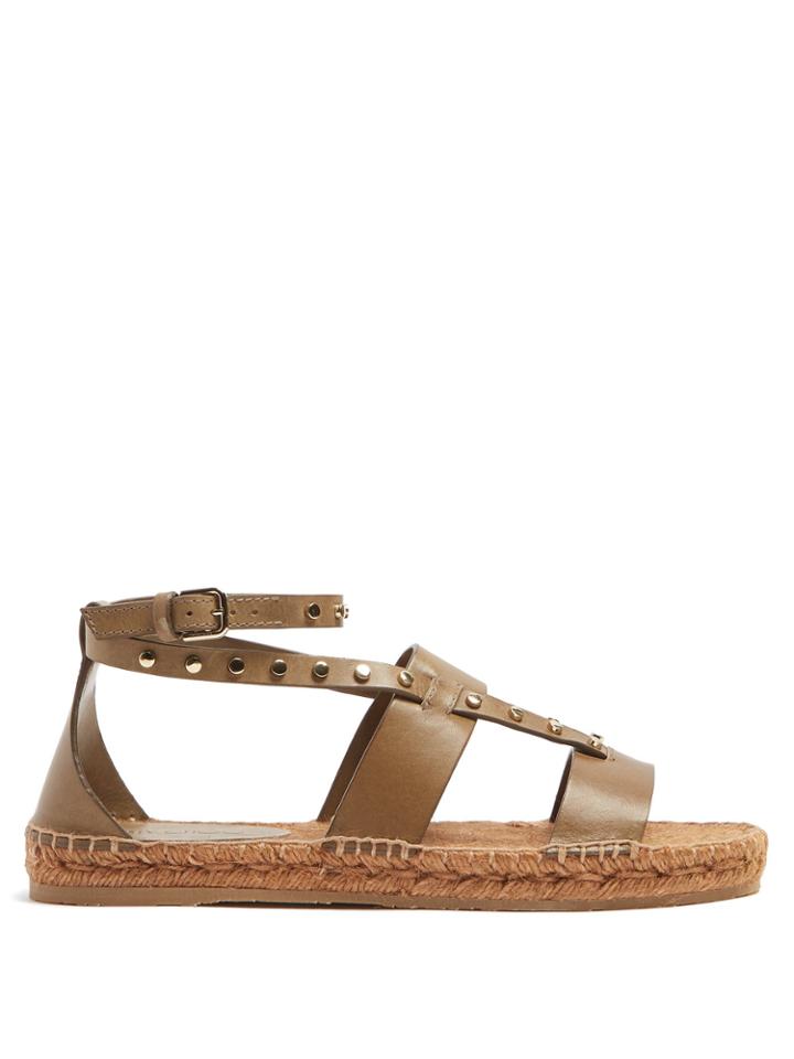 Jimmy Choo Denise Stud-embellished Leather Sandals