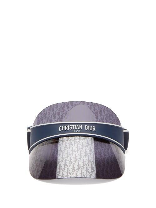 Ladies Accessories Dior - Diorclub Oblique Monogram-lens Visor - Womens - Blue