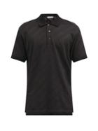 Matchesfashion.com Givenchy - Chain-jacquard Cotton-blend Polo Shirt - Mens - Black