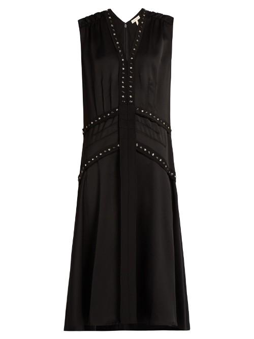 Rebecca Taylor Dropped-waist Sleeveless Crepe Midi Dress