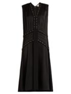 Rebecca Taylor Dropped-waist Sleeveless Crepe Midi Dress