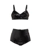 Matchesfashion.com Lisa Marie Fernandez - Goldwyn Conical Pvc Bikini - Womens - Black