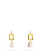 Matchesfashion.com Lizzie Fortunato - Aegean Gold-plated Drop Earrings - Womens - Yellow