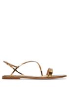 Matchesfashion.com Gianvito Rossi - Simple Strap Mirrored Leather Slingback Sandals - Womens - Gold