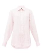 Matchesfashion.com Emma Willis - Bengal Striped Linen Shirt - Womens - Pink White