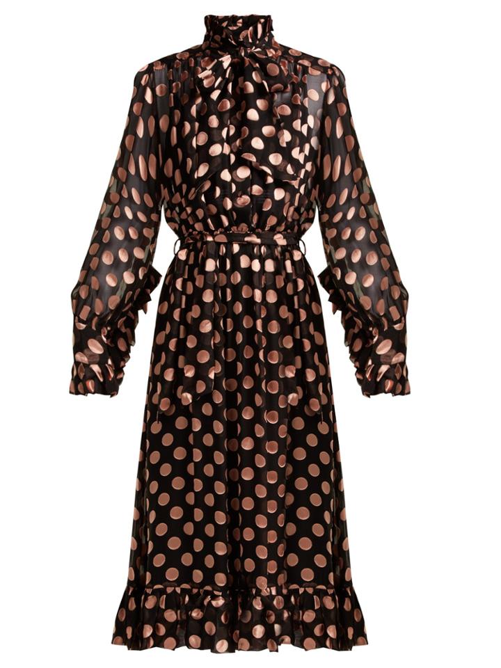 Zimmermann Polka-dot Crepe-chiffon Dress