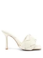 Matchesfashion.com Bottega Veneta - Bv Lido Intrecciato-woven Leather Sandals - Womens - White