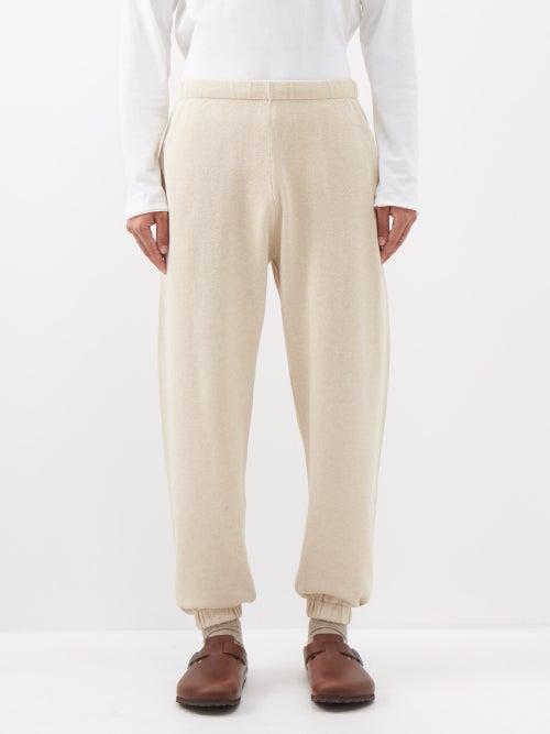 Ghiaia Cashmere - Cashmere Track Pants - Mens - Beige