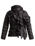 Matchesfashion.com 4 Moncler Simone Rocha - Darcy Ruffled Quilted Jacket - Womens - Black