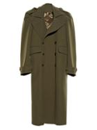 Matchesfashion.com Vetements - Exaggerated Shoulder Twill Coat - Womens - Khaki